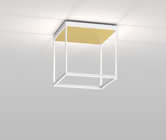 REFLEX² M 300 weiß | Pyramidenstruktur gold | Deckenleuchten | serien.lighting