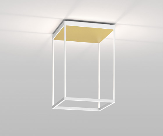 REFLEX² M 450 weiß | Pyramidenstruktur gold | Deckenleuchten | serien.lighting