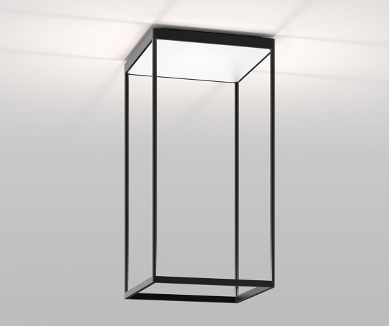 REFLEX² M 600 schwarz | Pyramidenstruktur weiß | Deckenleuchten | serien.lighting