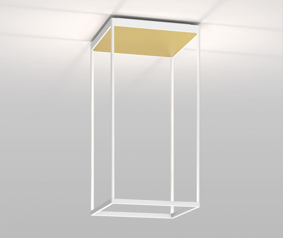 REFLEX² M 600 weiß | Pyramidenstruktur gold | Deckenleuchten | serien.lighting