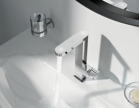 Plus Single-lever basin mixer 1/2" with temperature display M-Size | Wash basin taps | GROHE