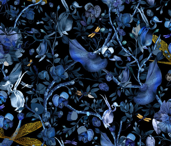 Biophillia | Blue Black Broadloom | Moquettes | moooi carpets