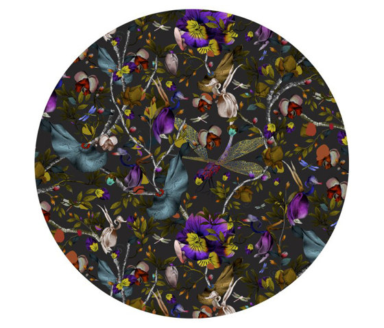 Biophillia | Dark Slate Round | Formatteppiche | moooi carpets