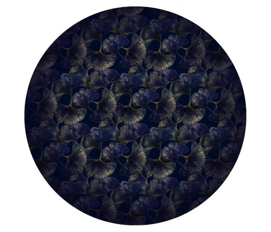 Ginko | Leaf Blue Round | Alfombras / Alfombras de diseño | moooi carpets