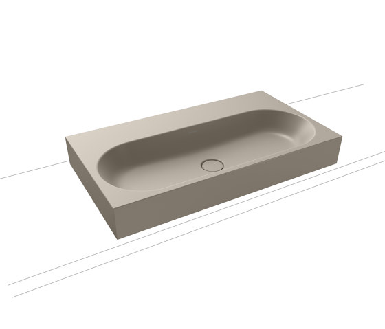 Centro countertop washbasin 120 mm perl grey matt | Wash basins | Kaldewei