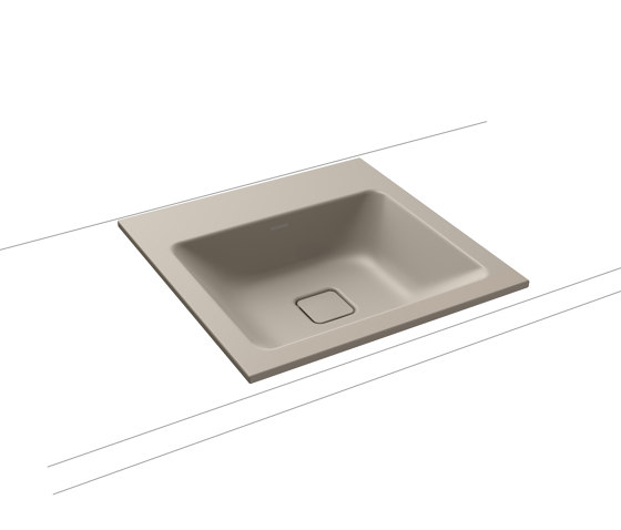 Cono built-in washbasin perl grey matt | Wash basins | Kaldewei