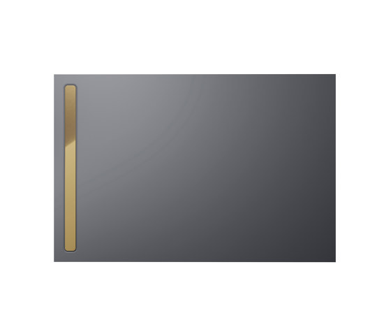 Nexsys pasadena grey matt I Cover polished gold | Shower trays | Kaldewei