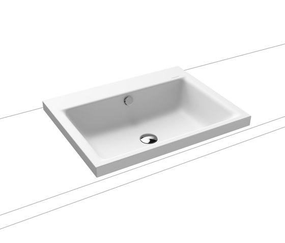Puro inset countertop washbasin 40 mm alpine white matt | Lavabos | Kaldewei