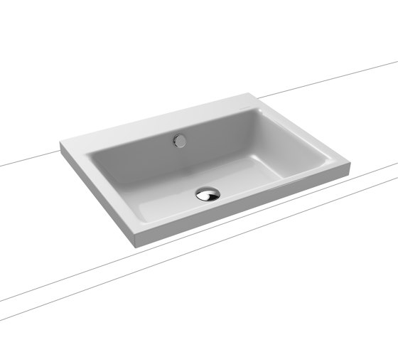 Puro inset countertop washbasin 40 mm manhattan | Lavabi | Kaldewei