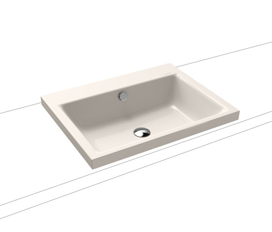 Puro inset countertop washbasin 40 mm pergamon | Lavabi | Kaldewei