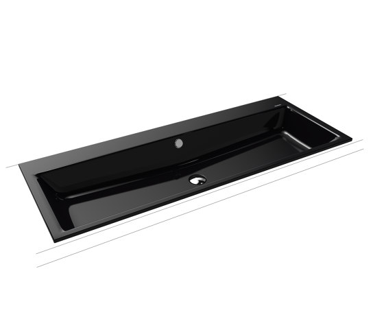 Puro built-in double washbasin black | Wash basins | Kaldewei