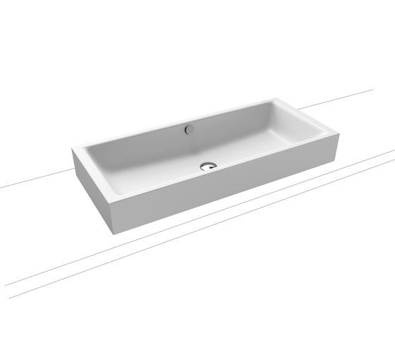 Puro S countertop washbasin 120 mm alpine white matt | Lavabos | Kaldewei