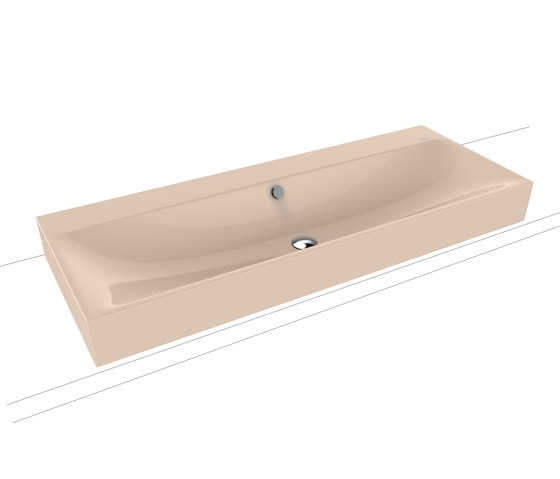 Silenio countertop double washbasin 120 mm bahamabeige | Lavabi | Kaldewei