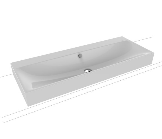 Silenio countertop double washbasin 120 mm manhattan | Lavabos | Kaldewei