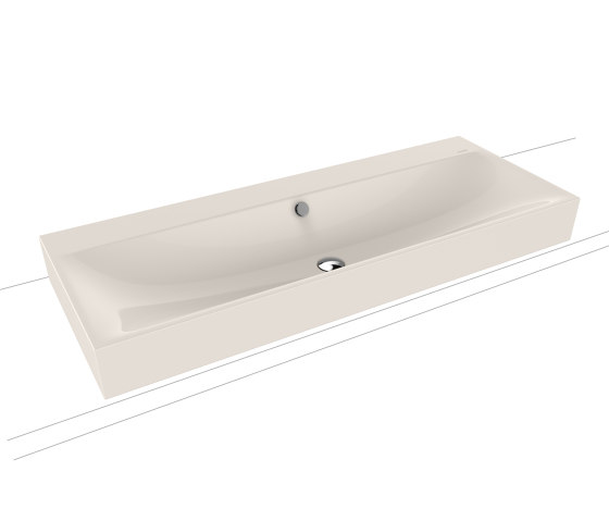 Silenio countertop double washbasin 120 mm pergamon | Lavabi | Kaldewei