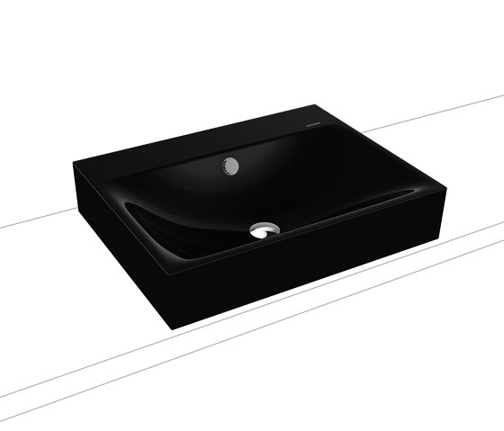 Silenio Aufsatzwaschtisch 120 mm schwarz | Waschtische | Kaldewei