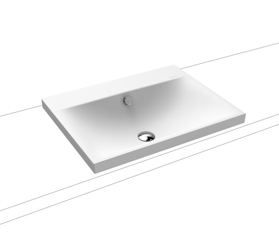 Silenio inset countertop washbasin 40 mm alpine white matt | Lavabi | Kaldewei