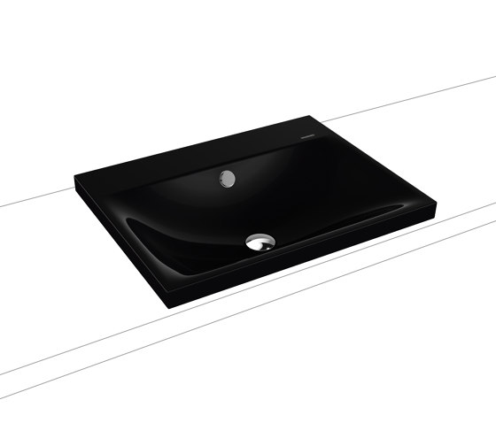 Silenio inset countertop washbasin 40 mm black | Lavabos | Kaldewei