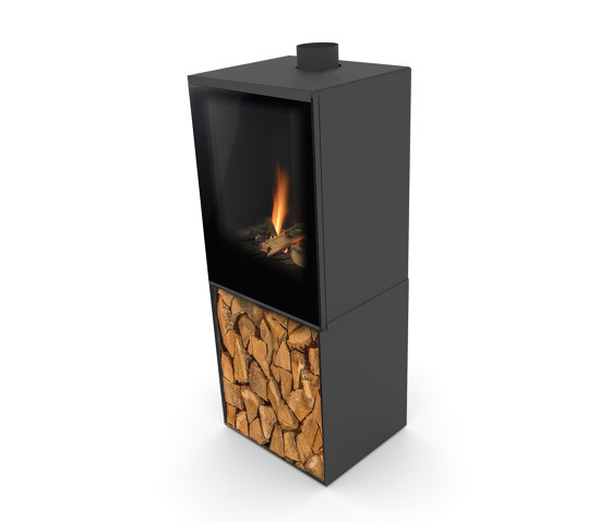 Versal Freestanding with woodbox | Geschlossene Kamine | Planika