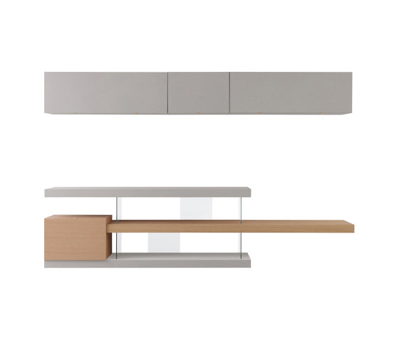 F2 Bookcases | Zi Line With Suspended Compartments | Sideboards / Kommoden | Forme's Collection