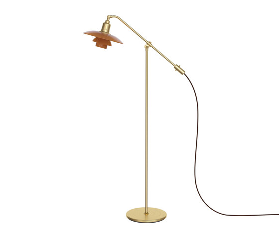 *PH 3/2 Amber Coloured Glass Floor Lamp "The Water Pump" | Standleuchten | Louis Poulsen