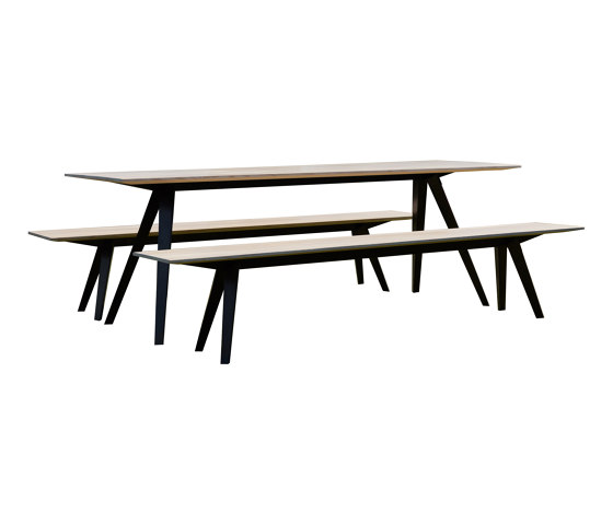 Knikke – foldable bench & table | Ensembles table et chaises | NEUVONFRISCH