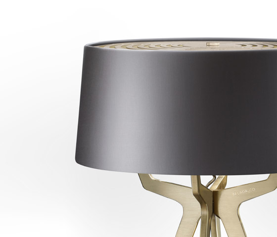 No. 35 Table Lamp Shiny-Matt Collection - Night Grey - Brass | Luminaires de table | BALADA & CO.