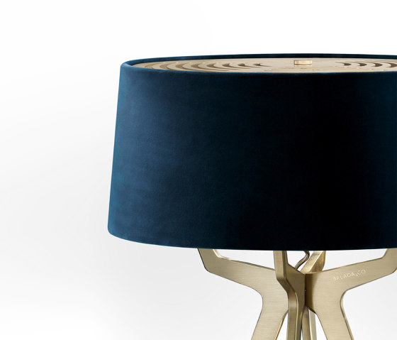 No. 35 Table Lamp Velvet Collection - Notte - Brass | Table lights | BALADA & CO.