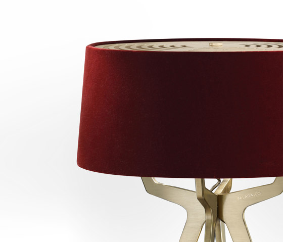 No. 35 Table Lamp Velvet Collection - Cayenne - Brass | Luminaires de table | BALADA & CO.