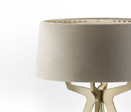 No. 35 Table Lamp Velvet Collection - Beige - Brass | Tischleuchten | BALADA & CO.