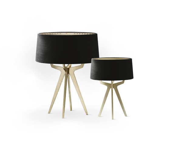 No. 35 Table Lamp Velvet Collection - Nero - Brass | Luminaires de table | BALADA & CO.