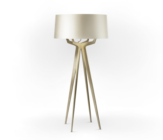 No. 35 Floor Lamp Shiny-Matt Collection - Silky Cream - Brass | Standleuchten | BALADA & CO.