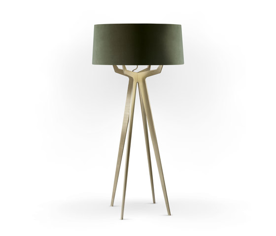 No. 35 Floor Lamp Velvet Collection - Mousse - Brass | Standleuchten | BALADA & CO.