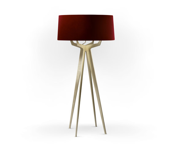 No. 35 Floor Lamp Velvet Collection - Cayenne - Brass | Free-standing lights | BALADA & CO.