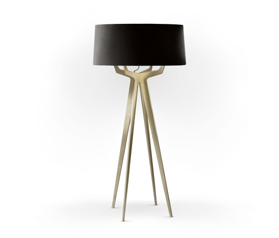 No. 35 Floor Lamp Velvet Collection - Nero - Brass | Luminaires sur pied | BALADA & CO.