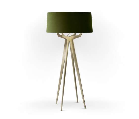 No. 35 Floor Lamp Velvet Collection - Olive - Brass | Lámparas de pie | BALADA & CO.