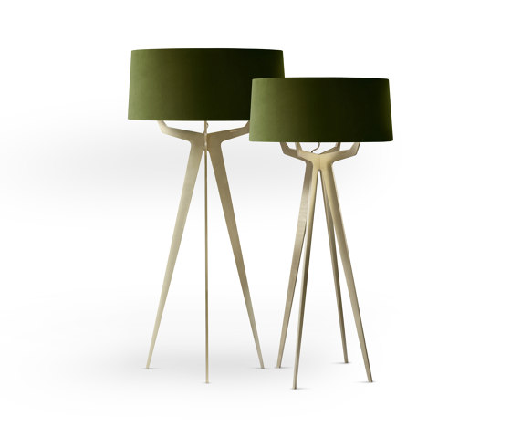 No. 35 Floor Lamp Velvet Collection - Olive - Brass | Standleuchten | BALADA & CO.