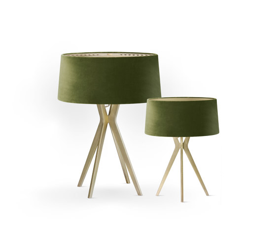 No. 43 Table Lamp Velvet Collection - Olive - Brass | Table lights | BALADA & CO.