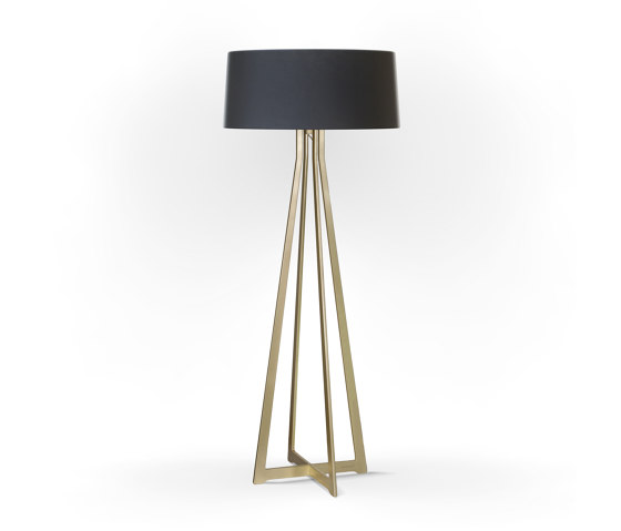 No. 47 Floor Lamp Matt Collection - Deep Black - Brass | Standleuchten | BALADA & CO.