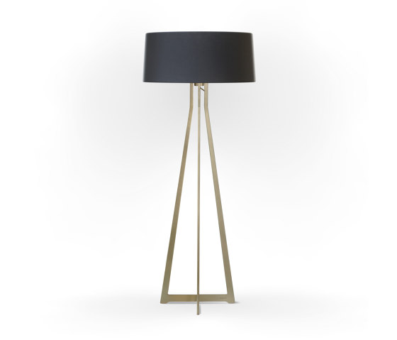 No. 47 Floor Lamp Matt Collection - Deep Black - Brass | Standleuchten | BALADA & CO.
