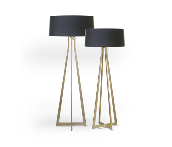 No. 47 Floor Lamp Matt Collection - Deep Black - Brass | Free-standing lights | BALADA & CO.