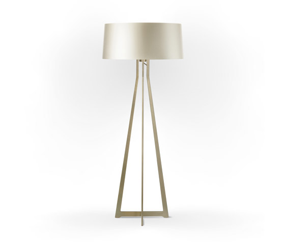 No. 47 Floor Lamp Shiny Matt- Silky Cream - Brass | Luminaires sur pied | BALADA & CO.