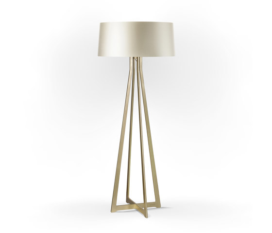 No. 47 Floor Lamp Shiny Matt- Silky Cream - Brass | Free-standing lights | BALADA & CO.