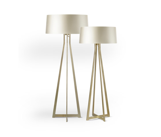 No. 47 Floor Lamp Shiny Matt- Silky Cream - Brass | Standleuchten | BALADA & CO.