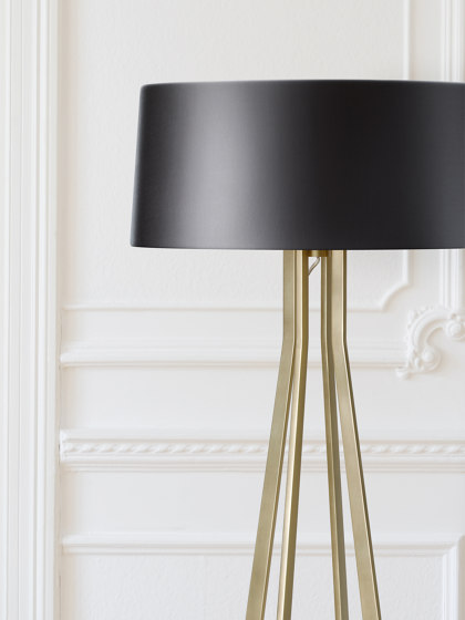 No. 47 Floor Lamp Shiny Matt- Night Grey - Brass | Free-standing lights | BALADA & CO.