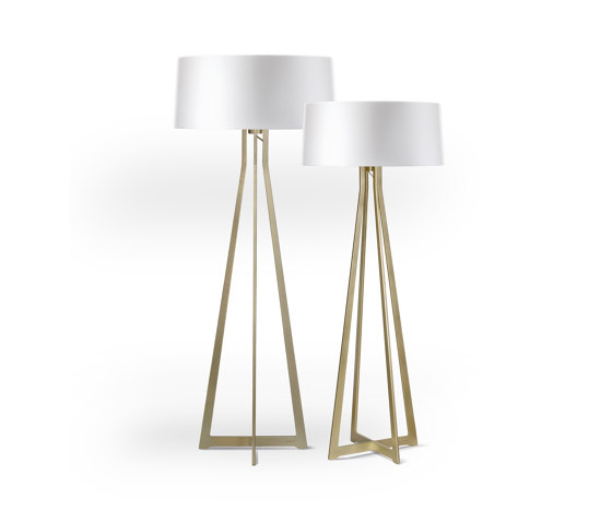 No. 47 Floor Lamp Shiny Matt- Shiny White - Brass | Standleuchten | BALADA & CO.