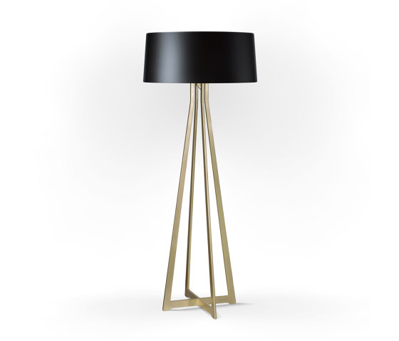 No. 47 Floor Lamp Shiny Matt- Shiny-Black - Brass | Lampade piantana | BALADA & CO.