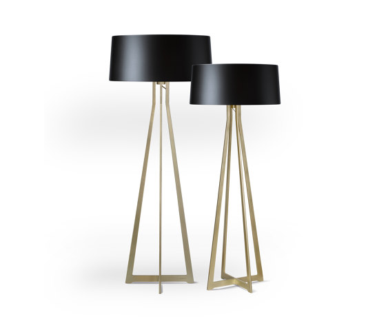 No. 47 Floor Lamp Shiny Matt- Shiny-Black - Brass | Lampade piantana | BALADA & CO.