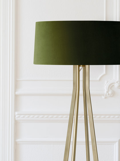 No. 47 Floor Lamp Velvet Collection - Olive - Brass | Standleuchten | BALADA & CO.