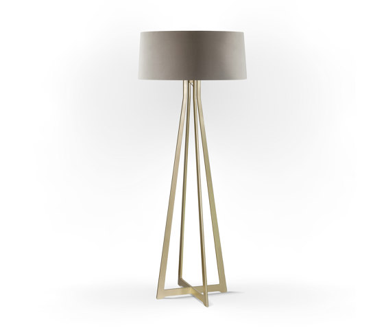 No. 47 Floor Lamp Velvet Collection - Beige - Brass | Standleuchten | BALADA & CO.